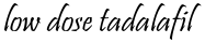 low dose tadalafil